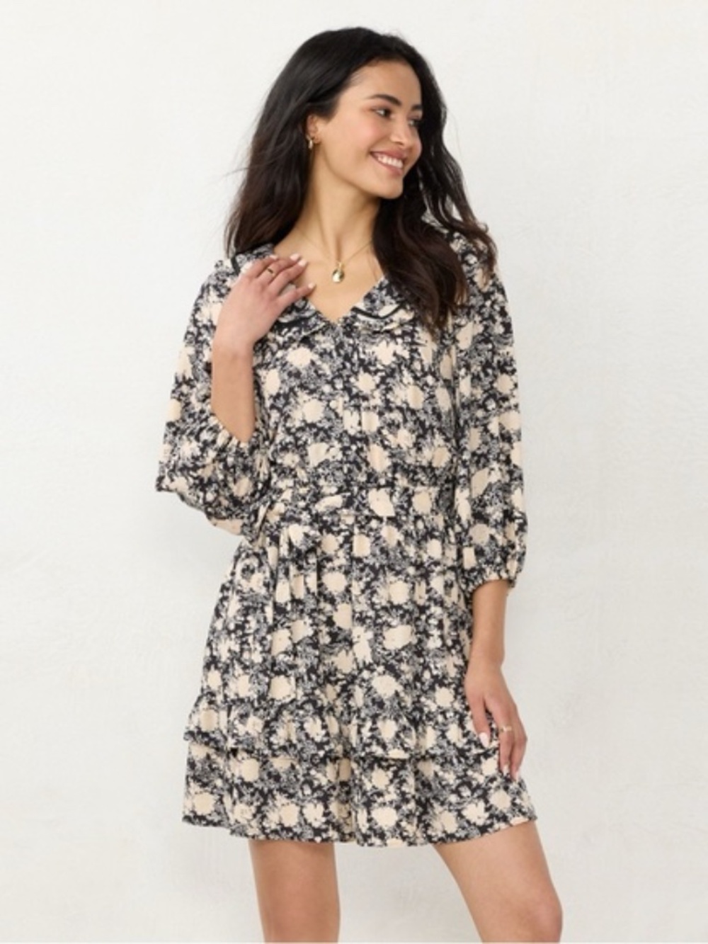 LC Lauren Conrad Ruffled  Shirt Dress